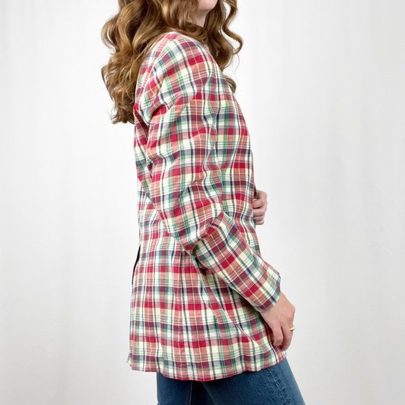 Vintage Union Made Oversized Long Plaid Check Blazer Jacket Coat Preppy Academia - Picture 3 of 9